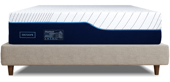 Isolated image of the Octave Horizon mattress on a bedframes